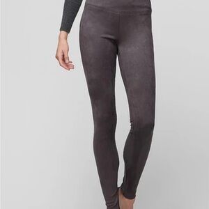White House Black Market Charcoal Suede Leggings